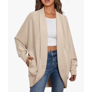 Automet Women's Lightweight Open Front Jacket Size XL NWOT Relaxed Fit Soft Cozy